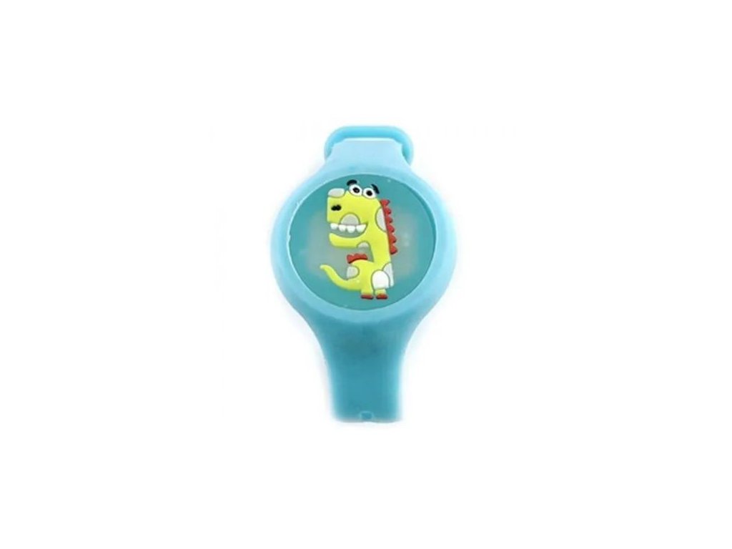 LED_náramek_TopQ_pro_děti_proti_komárům_Tyrkysový_s_dinosaurem_1