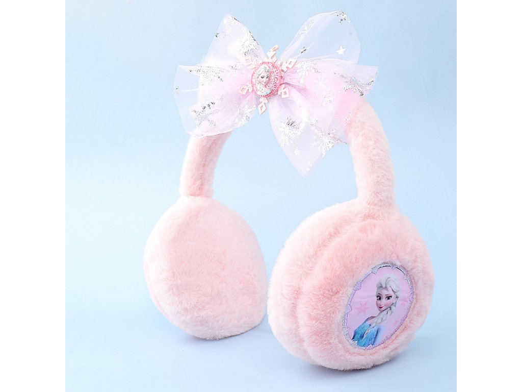 Dětské_plyšové_klapky_Disney_růžové_s_mašličkou_Frozen
