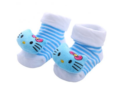 ponozky pro miminka topq s modrou kocickou