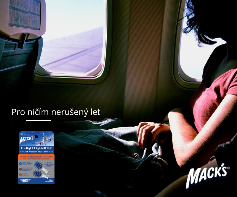 Špunty do uší do letadla Mack's .