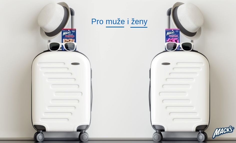 Mack's špunty do uší pro muže i ženy.