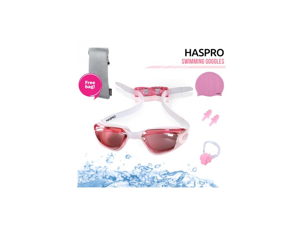 Haspro dětská plavecká sada - růžová  Haspro dívčí sada růžová