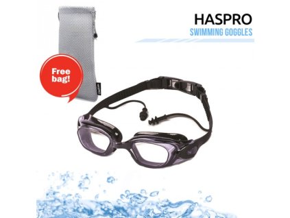 Haspro plavecké brýle se špunty do uší Haspro brýle + špunty černé