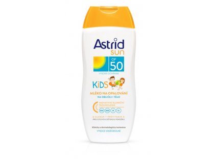 astrid sun kids detske mleko na opalovani 50