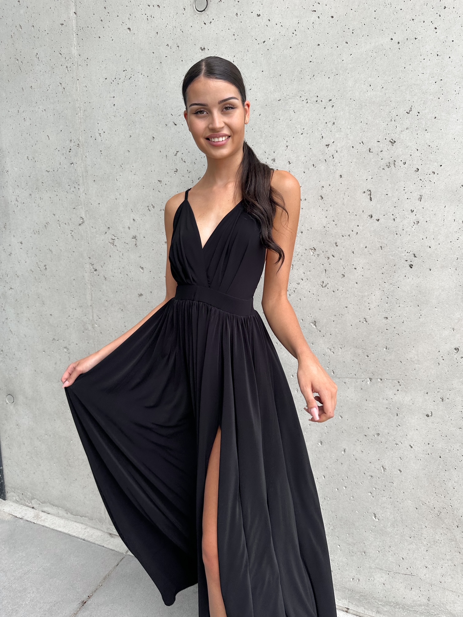 Šaty EMMA černé VELIKOST: UNI (XS - M)