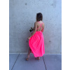 Šaty LOUIS MIDI neon pink shine - LIMITED EDITION