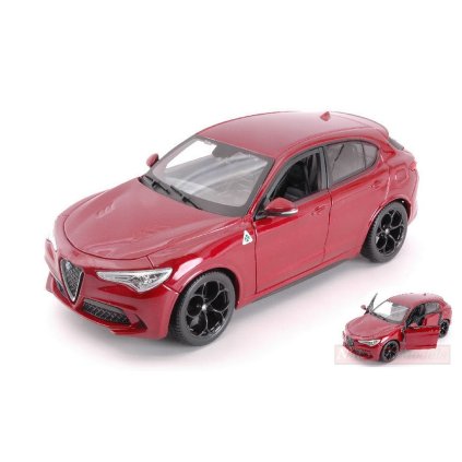 vyr 2811 burago model compatible with alfa romeo stelvio red 1 24 diecast bu21086r