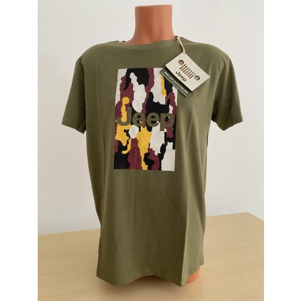 28236 1 triko s potiskem khaki vel l