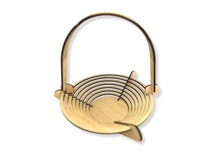 Dřevěný dekorační košík