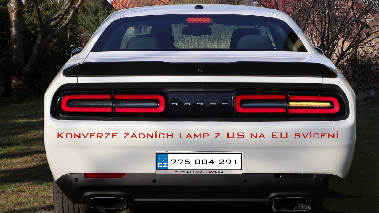 Přestavba zadních lamp z US na EU svícení pro americké vozy