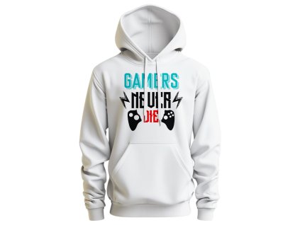 Bílá mikina Gamers Never