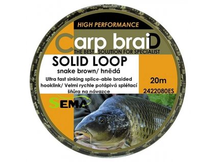 SEMA - Carp Braid SOLID LOOP návazcová šňůra - 10m / 18,2kg
