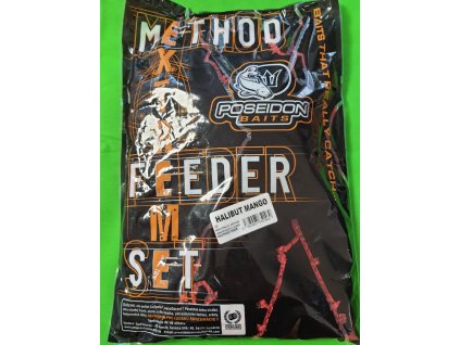 POSEIDON - Method Feeder set 800g + 200ml booster - HALIBUT-MANGO