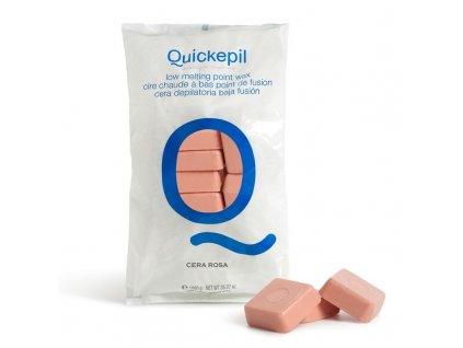 Tvrdý vosk na depilaci QUICKEPIL růžový 1kg