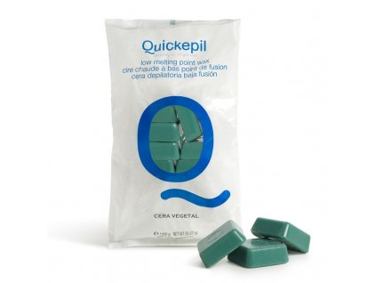 Tvrdý vosk na depilaci QUICKEPIL zelený 1kg