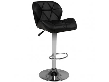 M01 prošívaná kosmetická barová židle černá