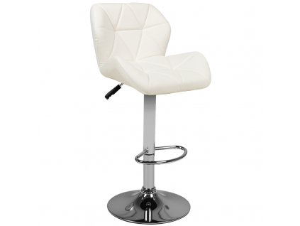 M01 prošívaná kosmetická barová židle bílá
