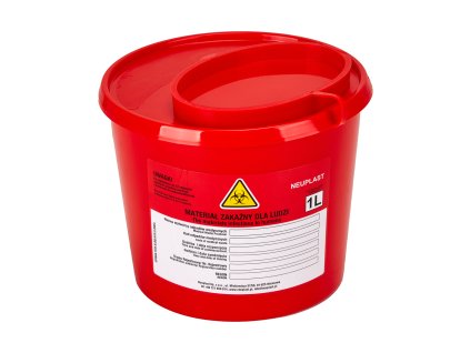 38105 3 nadoba na zdravotni odpad 1 l cervena