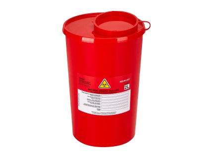 38108 3 nadoba na zdravotni odpad 2 l cervena