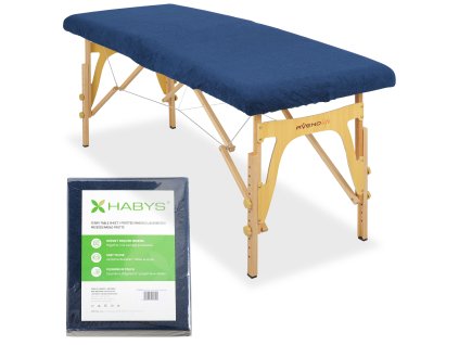 62084 1 piece terry sheet for folding tables 60 165 cm navy blue