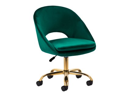 47412 4rico kosmeticka otocna zidle qs mf18g sametove zelena