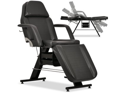 56630 aria nero beauty chair with trays black