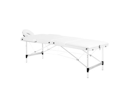 63041 balance stol skladany do masazu aluminiowy 3 segmentowy white