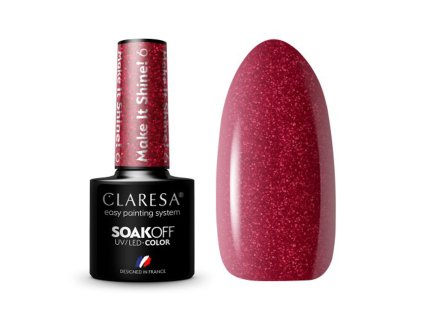 35834 claresa hybridni gel lak na nehty make it shine 6 5g