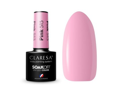 35393 claresa hybridni gel lak na nehty pink 513 5g