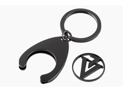 59936 shopping cart token keychain black
