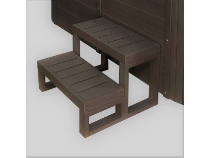 48789 schodki do jacuzzi brazowe