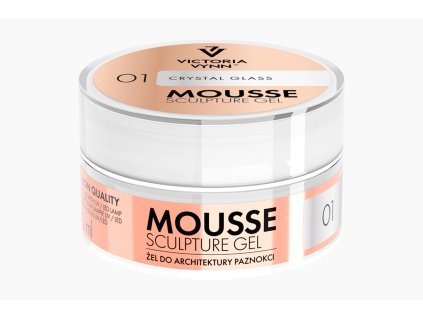 59480 stavebni gel mousse gel 01 crystal glass 15 ml