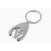 59945 shopping cart token keychain silver