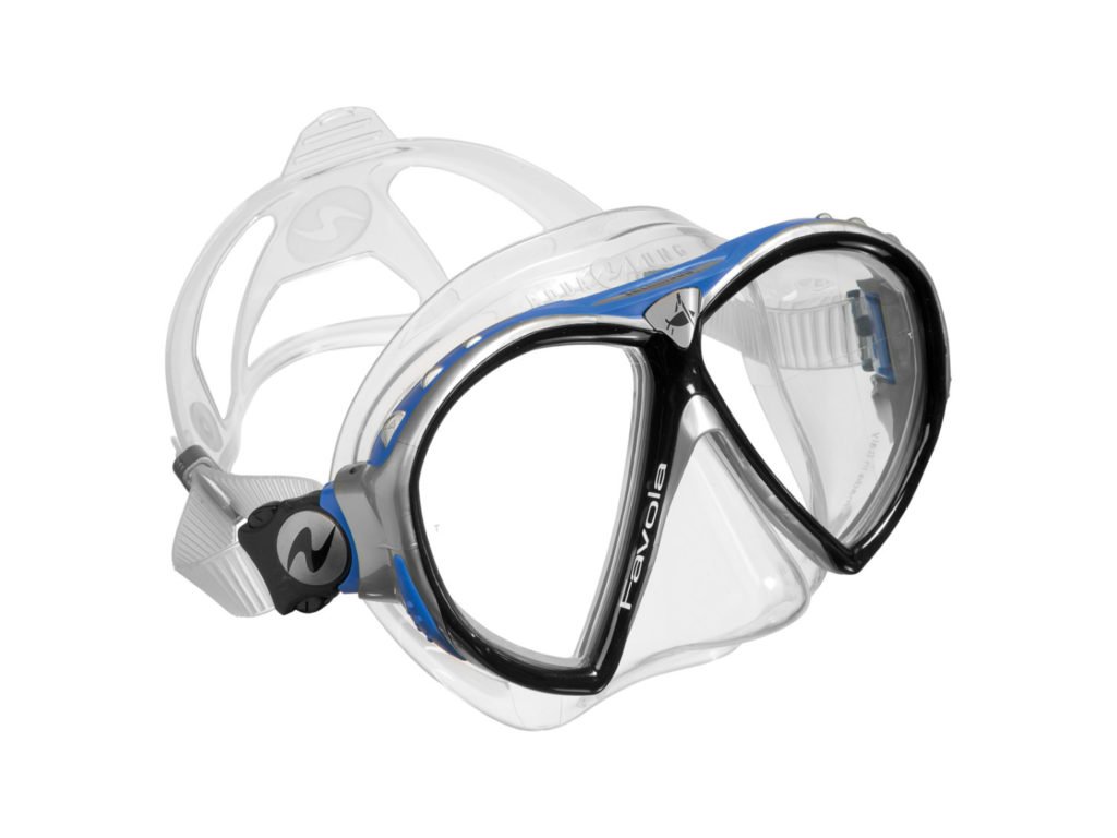 Aqualung potápěčské brýle  FAVOLA silikon transparent - stříbrná/modrá