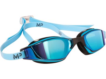 Michael Phelps Aqua Sphere XCEED Blue, titanově zrcadlový zorník, modrá/černá