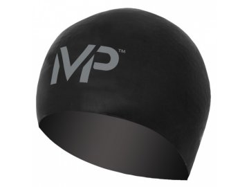 Plavecká čepice race cap černá stříbrná