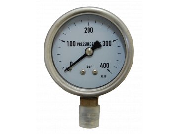 JTLine manometr průměr 63mm, stupnice 400 bar, nerez, odchylka 1%