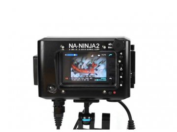 Nauticam NA-Ninja2 housing for AtomOS Ninja-2 field recorder with HDMI bulkhead and cables