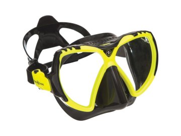 Aqualung potápěčské brýle MISSION silikon černý - hot lime