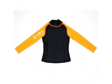 Aqualung Sport tričko RASH GUARD KIDS LS BLACK/ORANGE