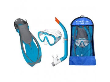 Dámský šnorchlovací set brýle + šnorchl + ploutve Aqualung Sport (38-41) YUCATAN TURQUOISE LADY, modrá