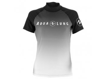 Dámské tričko Aqualung RASHGUARD RADIENCE, černá/bílá