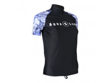 Dámské tričko Aqualung RASHGUARD AQUA, fialová/bílá
