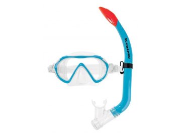 Scubapro set potápěčské brýle  a šnorchl SPIDER COMBO KIDS  silikon transparent - tyrkysová