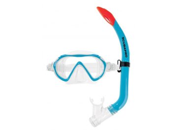 Set potápěčské brýle a šnorchl Scubapro SPIDER COMBO KIDS silikon transparent, tyrkysová