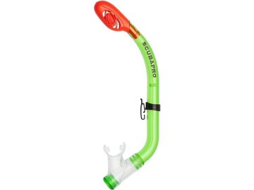 Dětský šnorchl MINI DRY SNORKEL, silikon transparent Scubapro, zelená