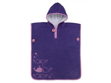 Aqua Sphere dětský ručník BABY TOWEL PONCHO - fialová