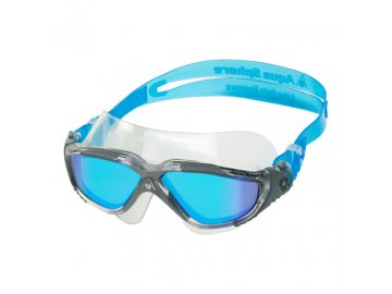 Aqua Sphere plavecké brýle VISTA BLUE TITANIUM modrý titanově zrcadlový zorník - transparentní/šedá