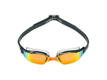 Michael Phelps plavecké brýle XCEED ORANGE TITANIUM MIRROR oranžový titanově zrcadlový zorník - šedá/oranžová