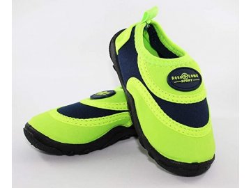 Aqualung Sport dětské boty do vody BEACHWALKER KIDS, světle zelená/námořní modrá